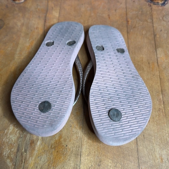Havianas girls flip flop sandals pink glitter 13 - Picture 3 of 3